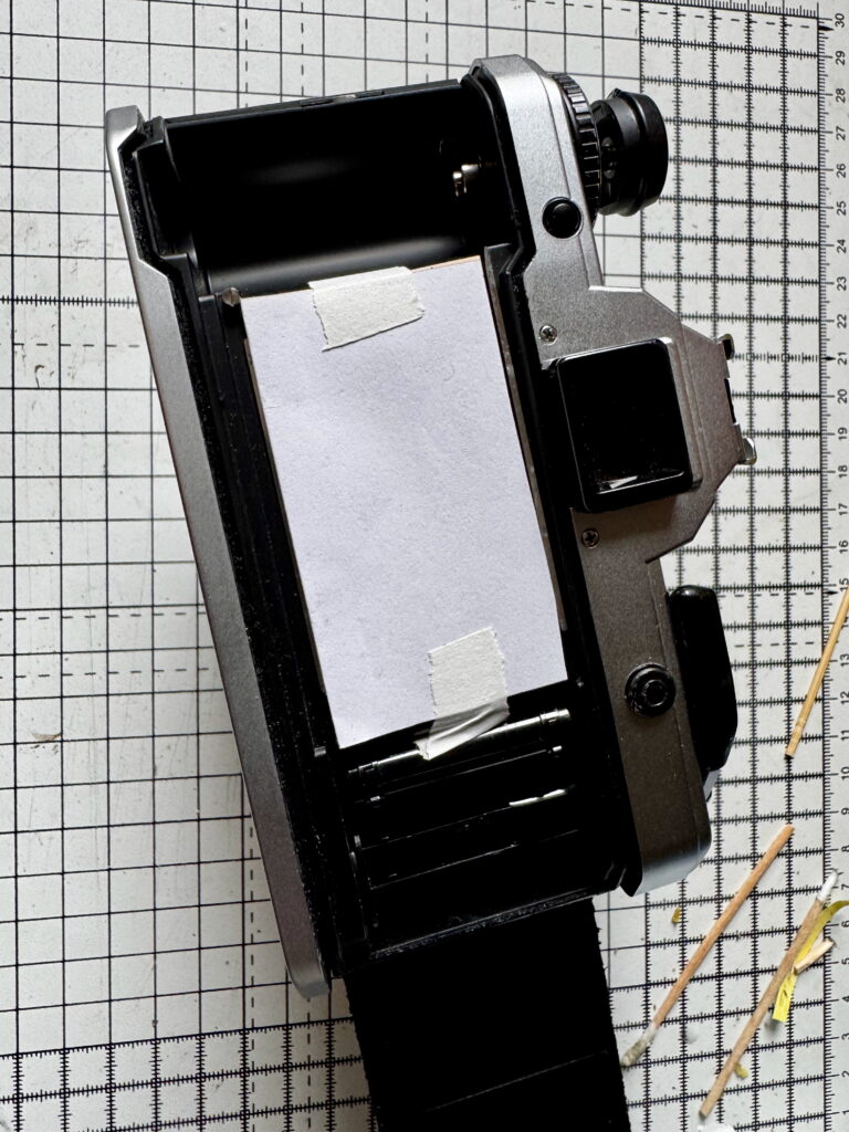 Yashica FX-D film chamber view
