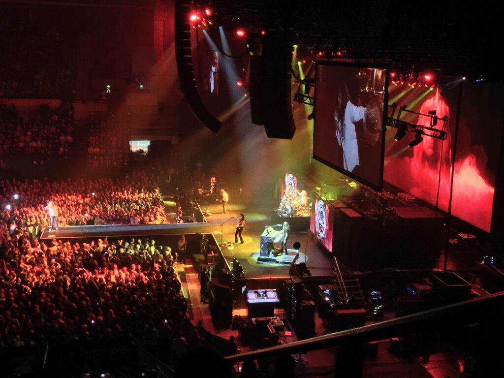 Concert photo from the side of the stage