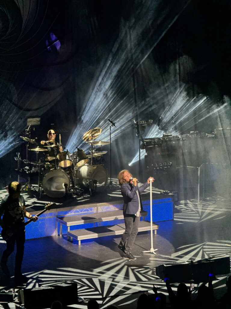 Singer on a stage at a gig