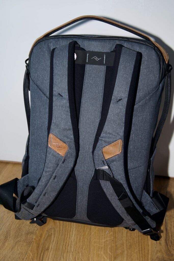 Peak Designs Everyday Backpack, magnetically stored straps